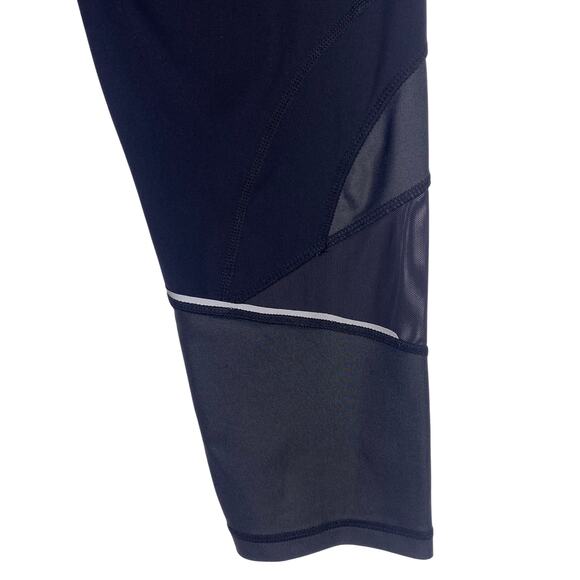 SWEATY BETTY Black Mesh Panel Cropped Leggings Womens Sz S Yoga Exercise Workout - Picture 3 of 7